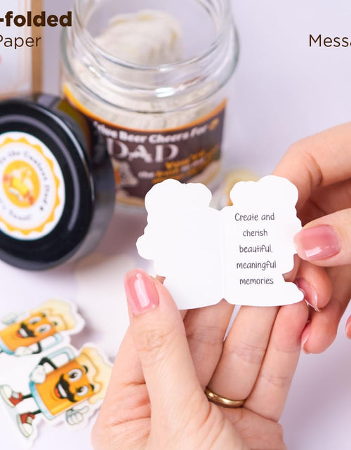 Load image into Gallery viewer, SOLMAY Funny Beer Cheers Gift Jar with 60 Uplifting Messages for Dad 0.5
