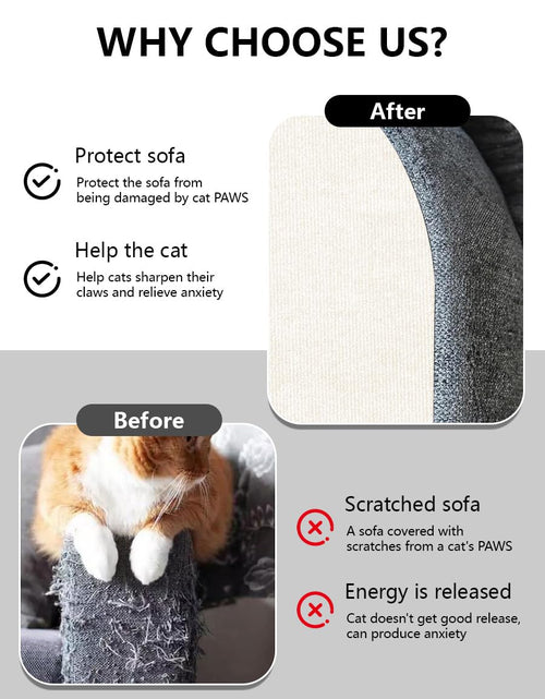 Load image into Gallery viewer, SEPAZON Anti Cat Scratch Couch Protector Adhesive Pad Offwhite 78.7x15.8In
