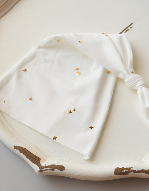 Load image into Gallery viewer, Zeroest Newborn Photography Wraps with Gold Stars Navy Size Crib
