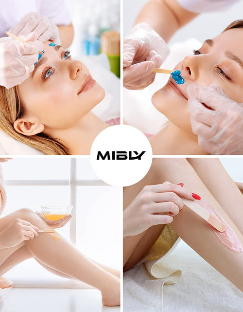 Load image into Gallery viewer, Mibly 500 Pcs Wooden Wax Sticks Assorted Applicator Spatulas for Body Face Legs
