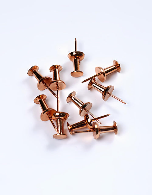 Load image into Gallery viewer, Bomeirc Rose Gold Push Pins 100pcs Double Headed Decorative Tacks with Box
