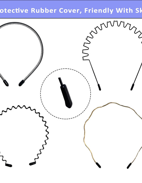 Load image into Gallery viewer, WEIMAISI 4pcs Black Metal Wavy Non Slip Hair Hoop Headband Accessories
