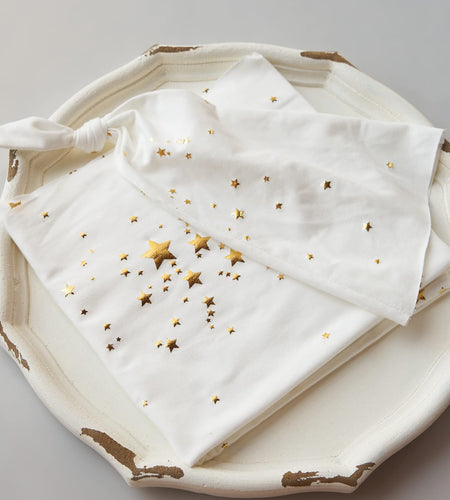 Zeroest Newborn Photography Wraps with Gold Stars Navy Size Crib