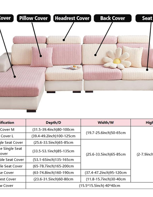 Load image into Gallery viewer, Disayu Sofa Couch Cover Stretch Washable Slipcover Beige Large Double Seat
