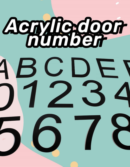 Load image into Gallery viewer, GLDonee 8.5" Acrylic Self-Adhesive House Number 3 Black Modern Address

