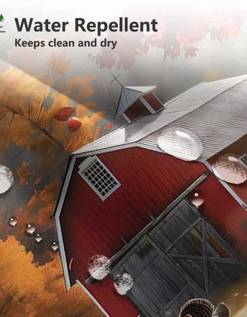 Load image into Gallery viewer, MEHOFOND Thanksgiving Waterproof Fabric Shower Curtain Red Barn 72x72 Inch

