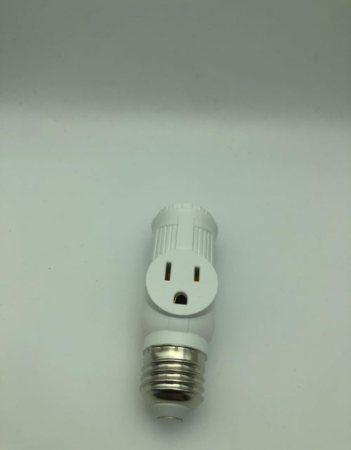 Load image into Gallery viewer, Figame E26/E27 3 Prong Light Bulb Socket Adapter Polarized White 2 Pack
