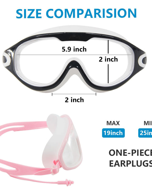 Load image into Gallery viewer, DCRWVCTON Adult Swim Goggles 2 Pack Anti-Fog Leak-Proof Clear with Ear Plugs
