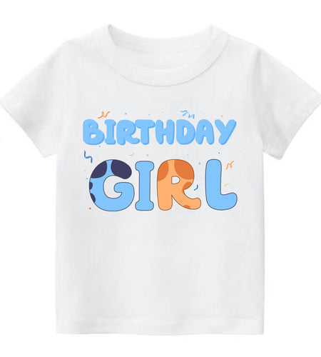K-Acc Birthday Girl Outfit T-Shirt Blue Ears Tutu Dress Satin Sash Size 8