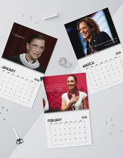 Load image into Gallery viewer, LeeJ 2026 Well-Behaved Women Wall Calendar 11x8.5 Feminist Color
