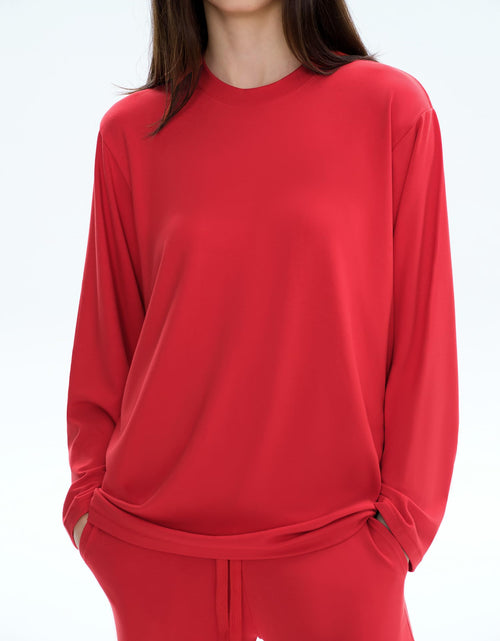 Load image into Gallery viewer, C202 Women's Two Piece Sweatsuit Tracksuit Scarlet Rayon Blend Size XL
