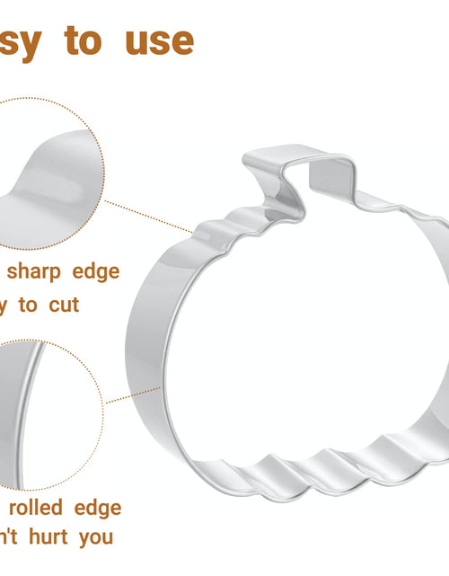 Load image into Gallery viewer, JOB JOL Halloween Cookie Cutters 4 PCS Ghost Pumpkin Bat Skull 3.5-4.5"
