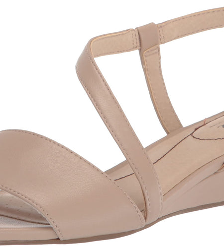 LifeStride Womens Yasmine Wedge Sandal Tender Taupe Size 6M