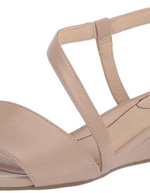 Load image into Gallery viewer, LifeStride Womens Yasmine Wedge Sandal Tender Taupe Size 6M
