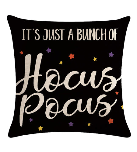 7COLORROOM Halloween Pillow Covers Set of 2 Black 18x18in Polyester