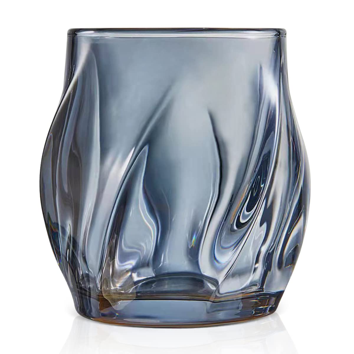 ANBFF Whiskey Glasses Set of 2, 8.5 OZ Twisted Crystal Rocks Glasses