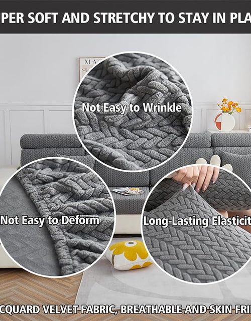Load image into Gallery viewer, Disayu Sofa Couch Cover Stretch Washable Slipcover Beige Large Double Seat

