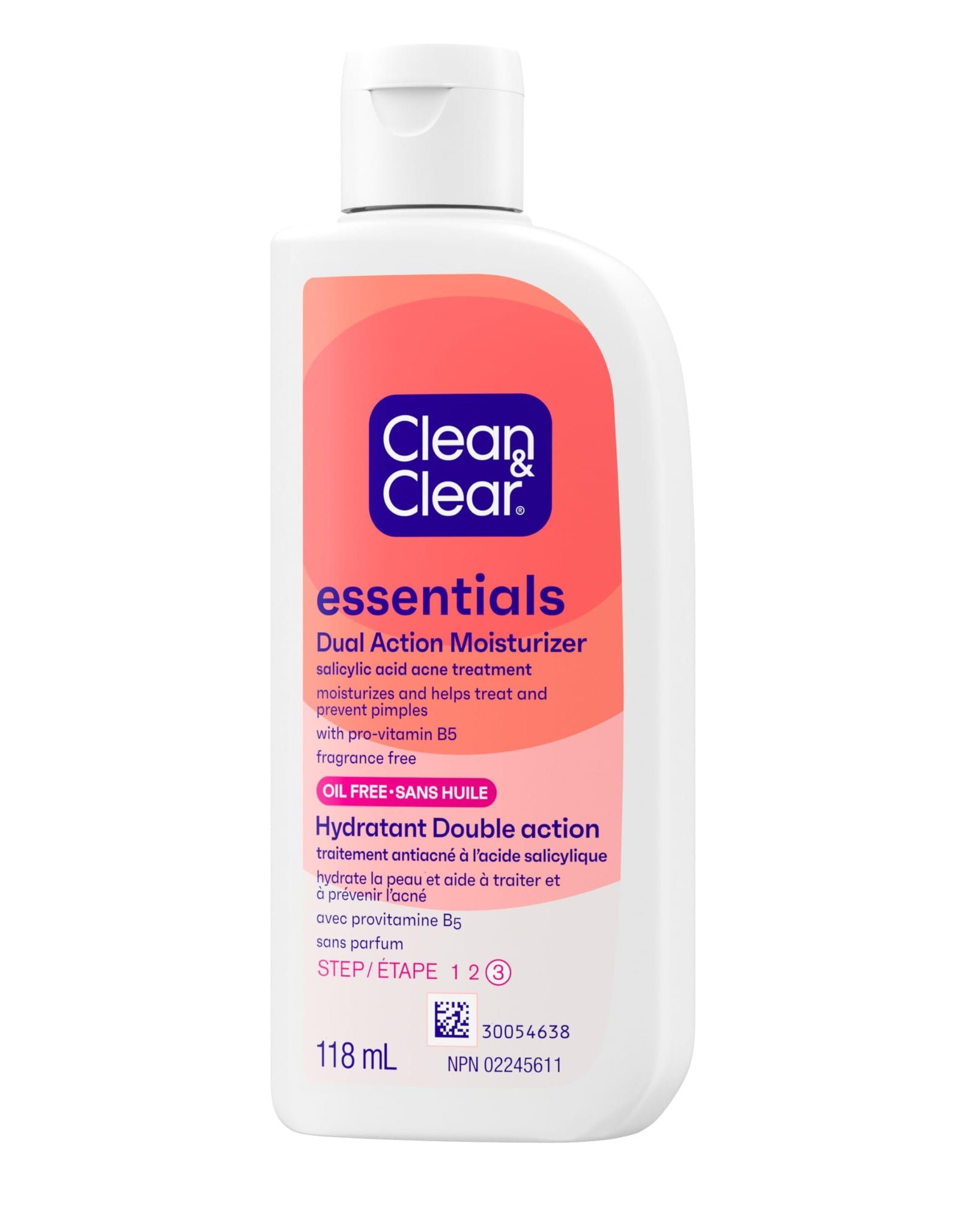 BestBy09/26 Clean & Clear Oil-Free Dual Action Moisturizer 4 fl oz 118ml