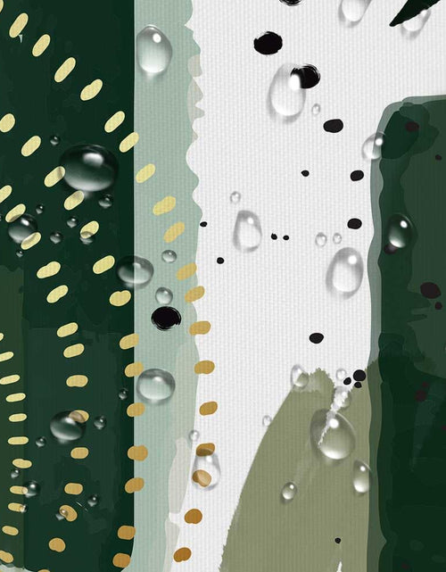 Load image into Gallery viewer, Torich Mid Century Boho Geometric Waterproof Shower Curtain 69x72 Green 12pc
