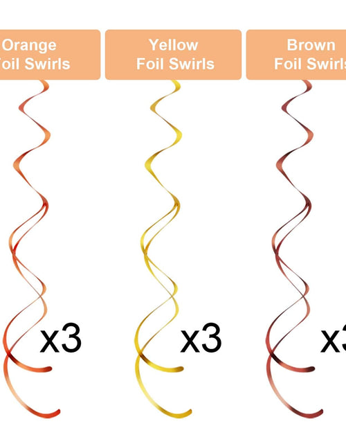 Load image into Gallery viewer, Blulu Thanksgiving Hanging Swirls Decorations Turkey Pumpkin Maple 30 Count
