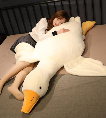 Srutirbo Giant Goose Stuffed Animal Plush Pillow White 37.5 Inch