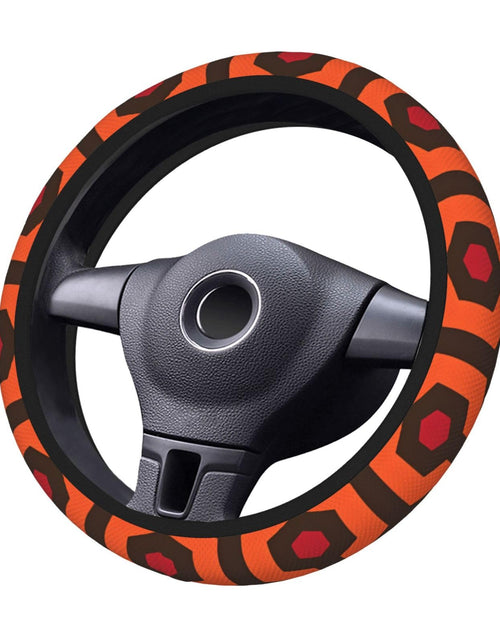 Load image into Gallery viewer, Overlook Hotel Carpet Steering Wheel Cover Universal 15 inch Black

