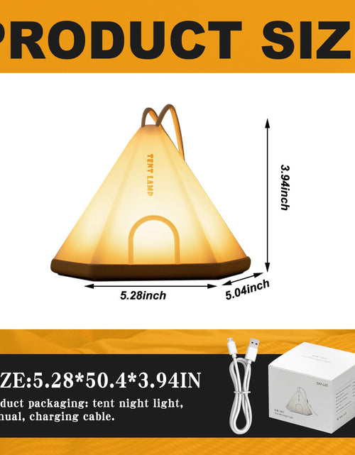 Load image into Gallery viewer, NPJGKY Portable Hanging Tent Night Light Desk Lamp Touch Dimmable Timer White
