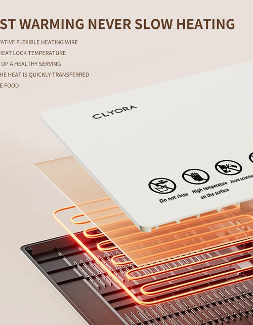 Load image into Gallery viewer, CLYORA Electric Warming Tray 23x15in Food Grade Silicone 5 Temp Auto Shut-Off
