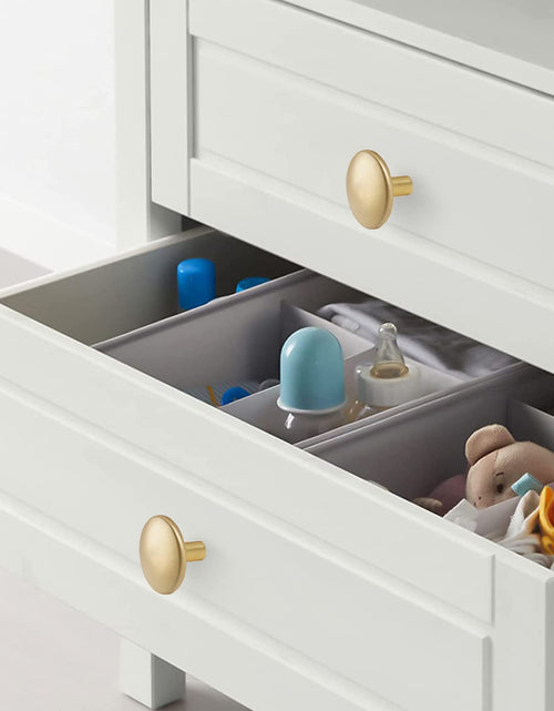 Load image into Gallery viewer, MUMU 6pc 1.65in Round Gold Brushed Oversize Cabinet Knobs Brass Color
