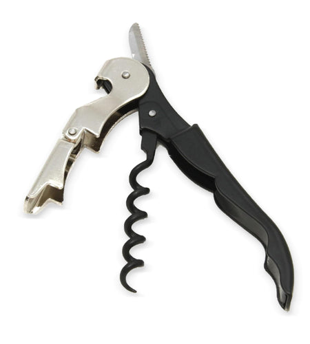 Chef Craft Select Waiters Corkscrew Foil Cutter Bottle Opener 5in Black