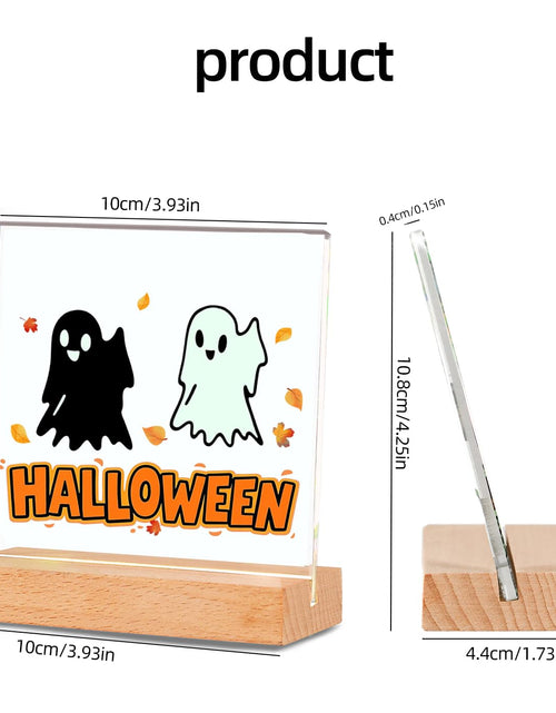 Load image into Gallery viewer, YouerCrystal Halloween Sign Colorful Glass Ghost Decor 3.94 Inch
