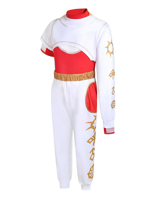 Load image into Gallery viewer, FENFATUO Kids Zombie Girls Halloween Costume 3PCS Mesh Top Pants Coat Size 7-8
