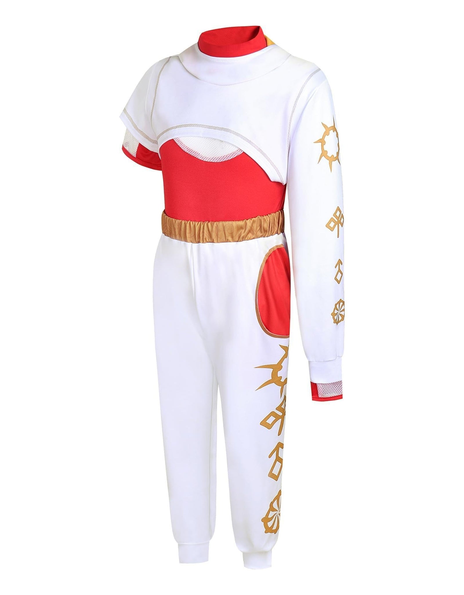 FENFATUO Kids Zombie Girls Halloween Costume 3PCS Mesh Top Pants Coat Size 7-8
