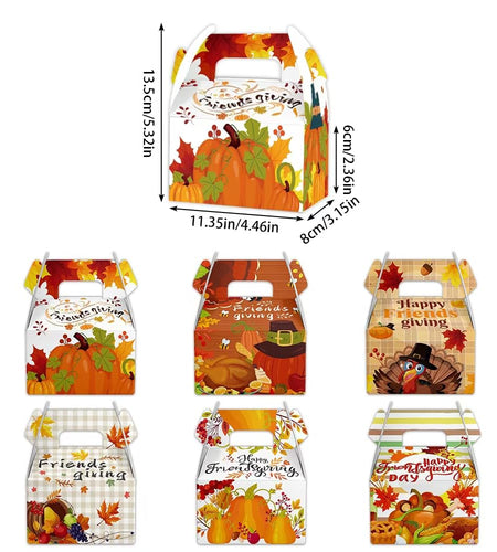 Generic Friendsgiving Gift Bags Thanksgiving Party Favors Orange 12 Pack