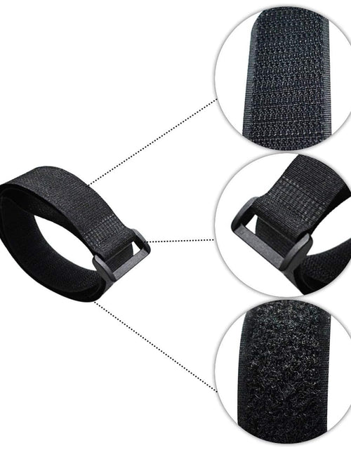 Load image into Gallery viewer, YUGYUM Golf Cart Fan Strap Reusable Adjustable Nylon Cinch Tie Black
