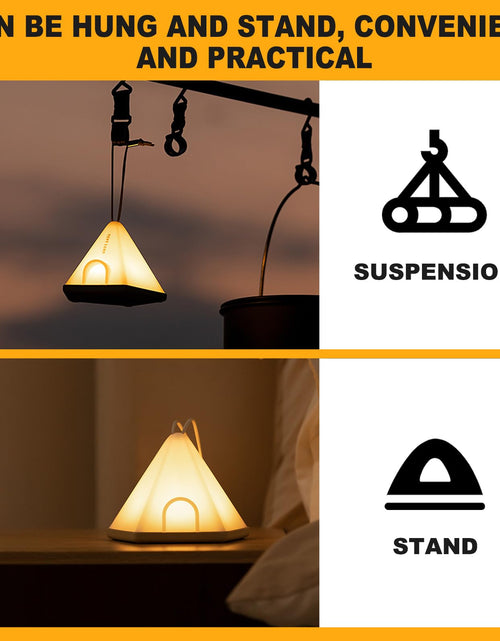 Load image into Gallery viewer, NPJGKY Portable Hanging Tent Night Light Desk Lamp Touch Dimmable Timer White
