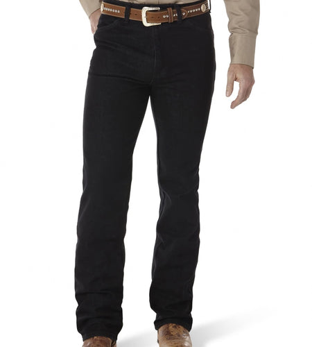 Wrangler Men's Cowboy Cut Slim Fit Boot Cut Jean Black Size 35W x 34L