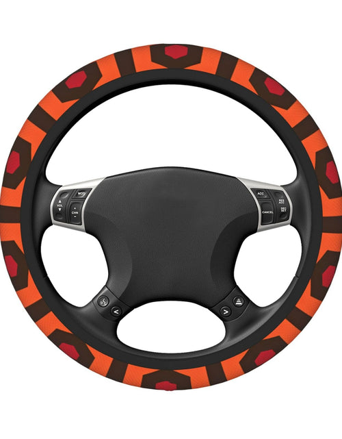 Load image into Gallery viewer, Overlook Hotel Carpet Steering Wheel Cover Universal 15 inch Black
