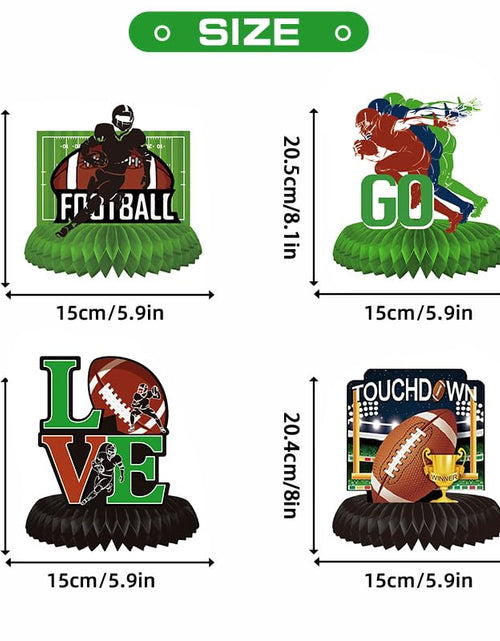 Load image into Gallery viewer, Koeilay Game Time Football Banner &amp; Decorations Green Brown Party Supplies
