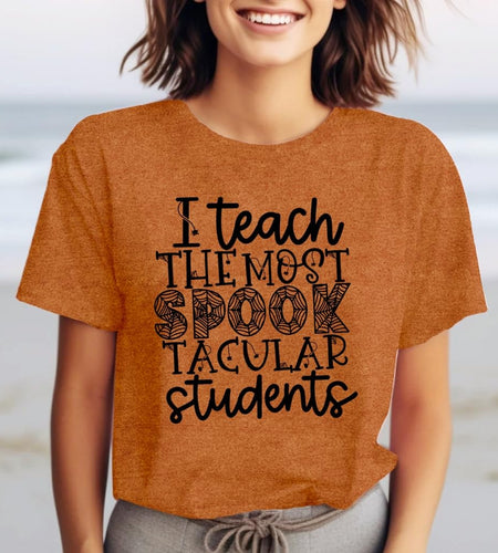 CQF Halloween Teacher Shirt Women Funny Fall Teacher Tee Size XL
