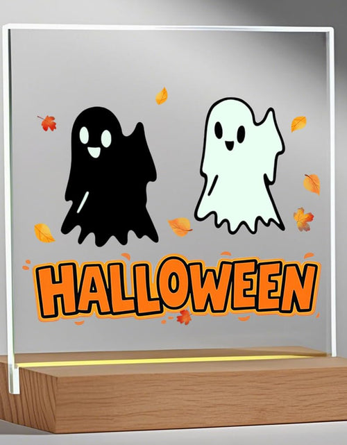 Load image into Gallery viewer, YouerCrystal Halloween Sign Colorful Glass Ghost Decor 3.94 Inch
