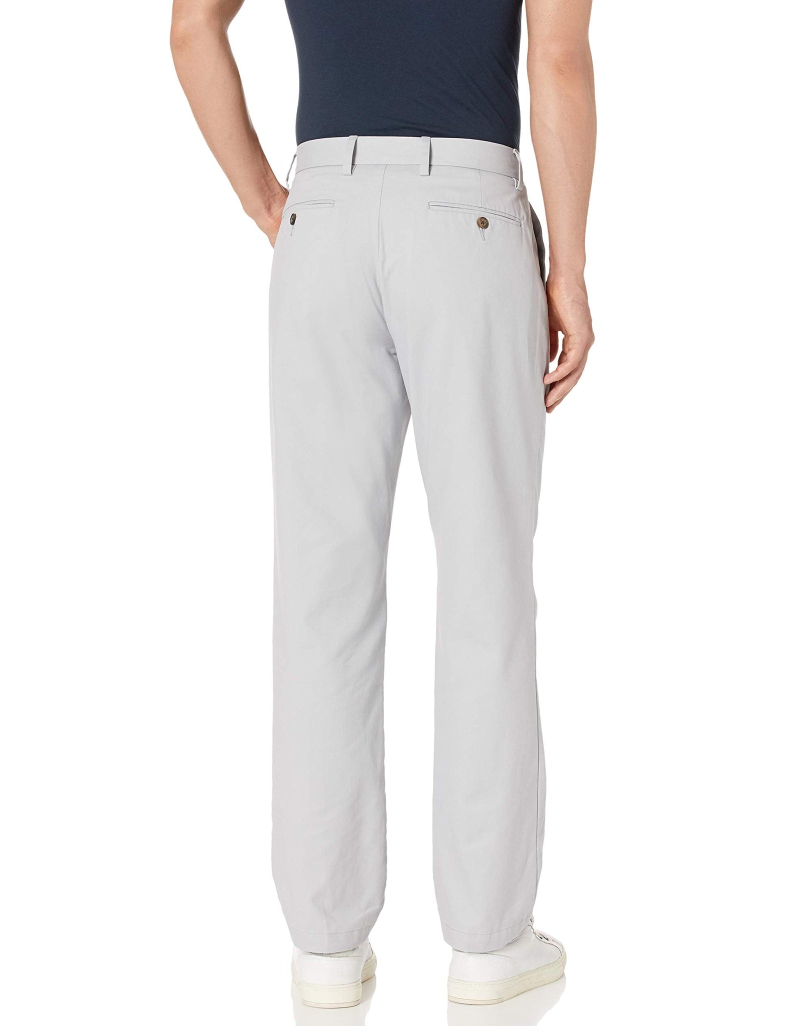 Amazon Essentials Men's Classic-Fit Wrinkle-Resistant Chino Pant Grey Size 34x33