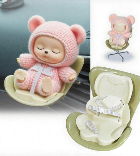 Bofiyma Car Seat for Doll 3-in-1 Vent Clip Aroma Diffuser Green 15-17cm