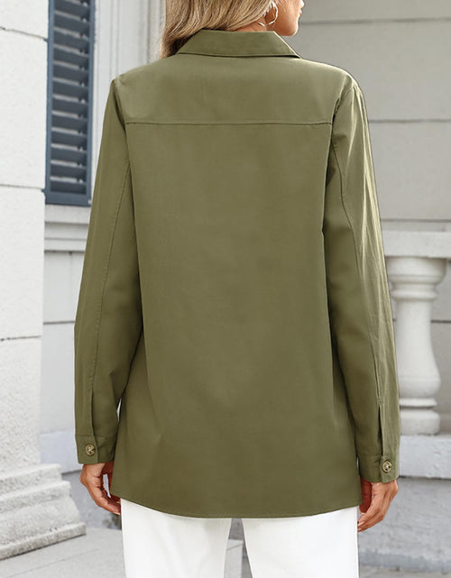 Load image into Gallery viewer, CiCiBird Women's Oversized Utility Shacket Jacket Black XL Size XL
