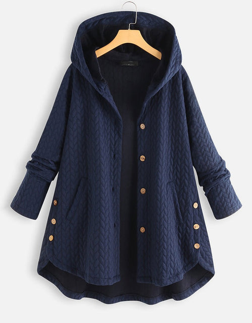 Load image into Gallery viewer, Fashion Women's Cotton Padded Jacket Hooded Medium Long Coat Casual Warm Cotton Padded Jacket In Autumn And Winter
