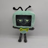 Green square head doll