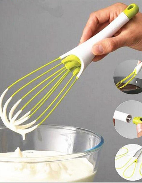 Load image into Gallery viewer, Rotating plastic egg beater multifunctional manual egg mixer easy to clean and dough baking tool
