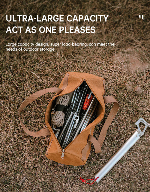Load image into Gallery viewer, Outdoor Camping Accessories Storage Bag Tent Wind Rope Nail Tool Storage Bag Camping Portable Nail Bag Cylinder Bag
