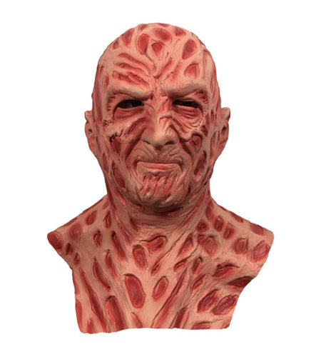 Freddy horror mask, full face headgear, makeup ball, scary demon, funny face, Halloween party, parody props