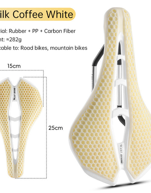 Load image into Gallery viewer, WEST BIKING TPE Honeycomb Breathable Bike Saddle – for racing, road, MTB
